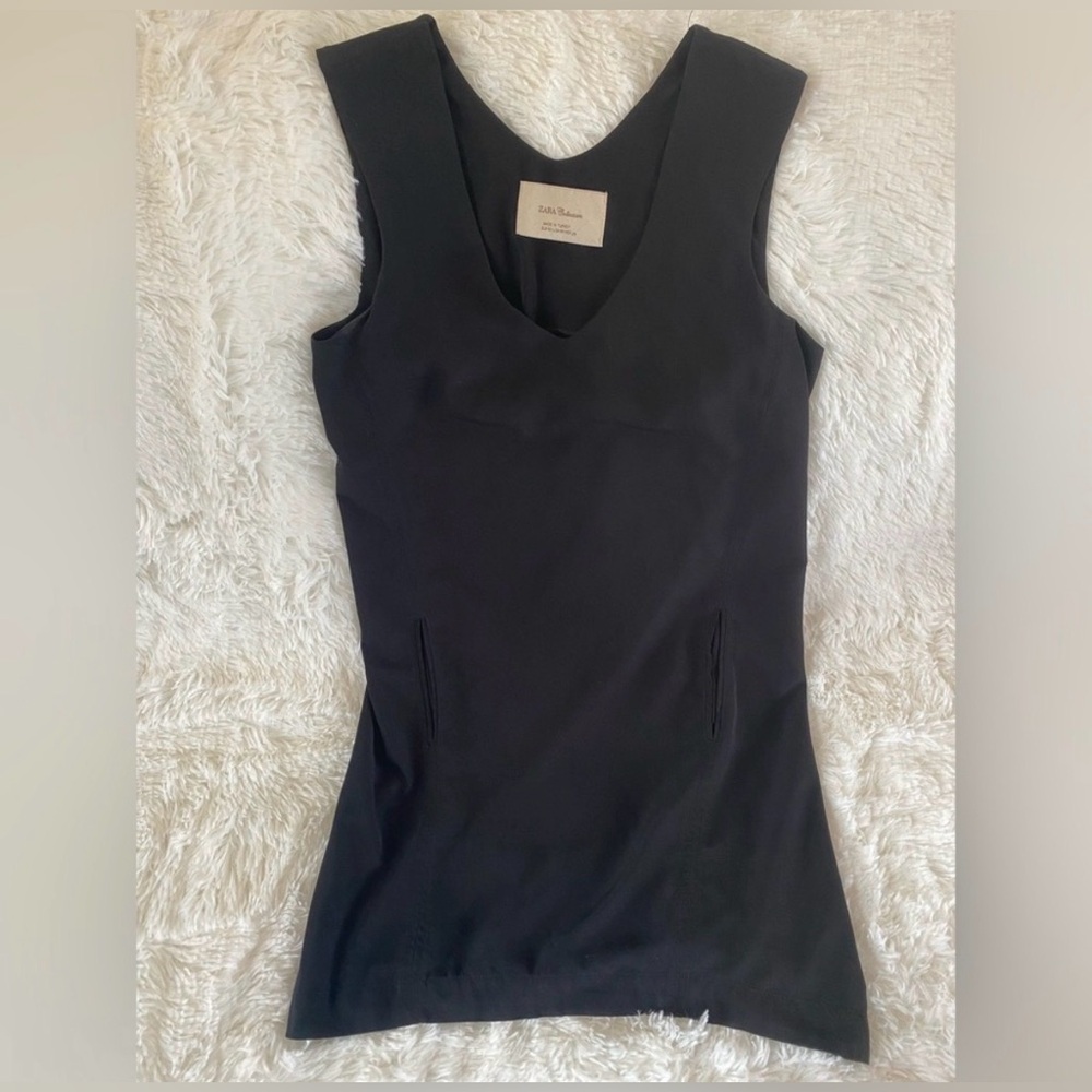 Zara Black Dress with Pockets- size M, EUC